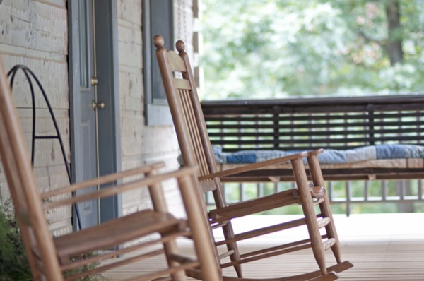 Log Home Front Porch